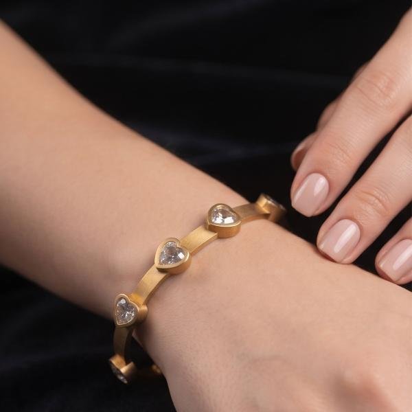 Orenoor Heart Diamond Bangle