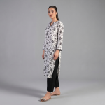 Monochrome Floral Printed 2-Piece Co-Ord Set