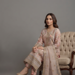 Blush Floral Embroidered Three-Piece Suit