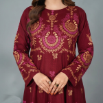 Maroon Crimson Kalidar Anarkali Maxi