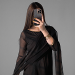 Midnight Noir Grace Chiffon Suit