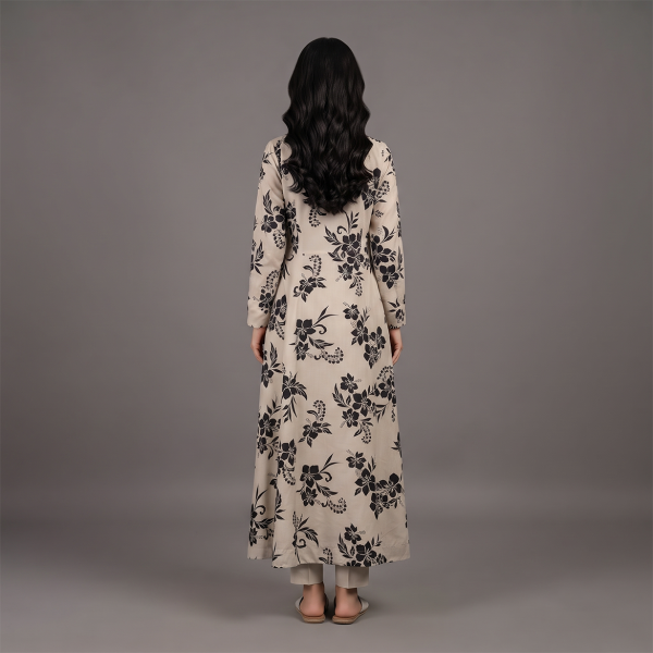 Beige Floral Maxi