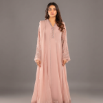 Blush Radiance Embellished Chiffon Maxi