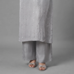 Ethereal Silver-Grey Embellished Ensemble
