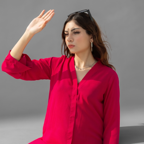 Women's Vibrant Fuchsia Co-ord Set