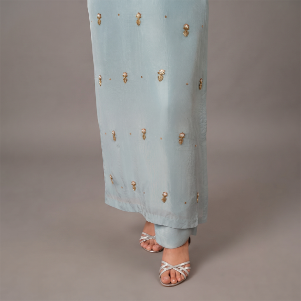 Powder Blue Celestial Embroidered Suit