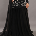 Midnight Blossom Embroidered Sharara Suit