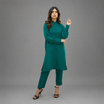 Elegant Emerald Green Minimalist Suit