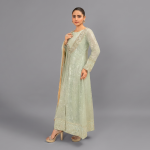 Manahil Shimmering Sea Green 3-Piece Festive Sequin Suit
