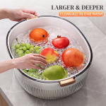 Kitchen Sink Drain Basket Large Double-Layer Thickeneded Fruit Plate Home Living Room Coffee Table Sink Drain Basket