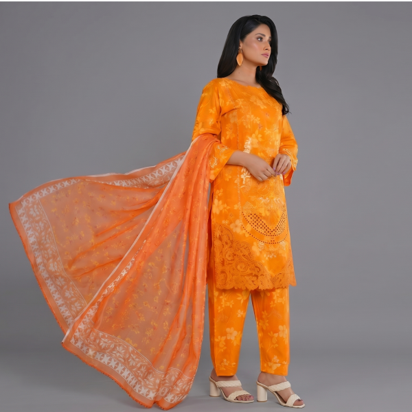 Vibrant Orange Floral Co-ord Set