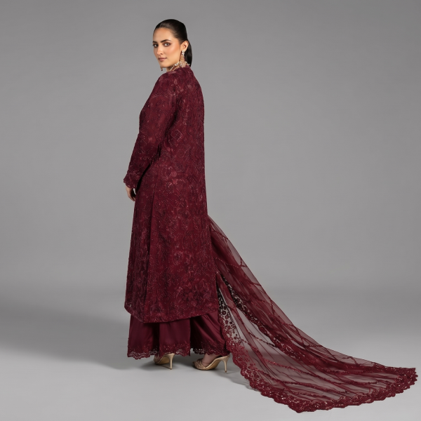Ethereal Teal Embroidered Ensemble with Coordinating Dupatta
