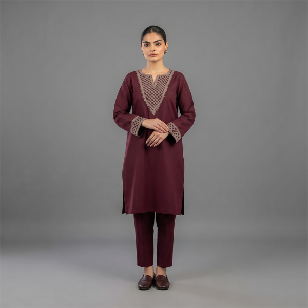 Deep Purple Embroidered Suit
