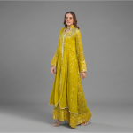 Radiant Musturd Yellow Embroidered Formal Ensemble