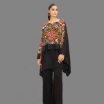 Bohemian Noir Embroidered Cape Co-ord Set