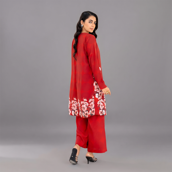 Crimson Bloom Layered Co-Ord Suit