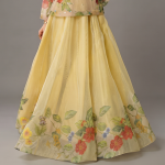 Golden Floral Ethereal  Crop Top Skirt