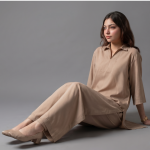 Women's Minimalist Beige Co-ord Set