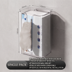 Suction Cup Tissue Box Toilet Wall-mounted Wipe Wet Wipe Storage Box Toilet Punch-free Paper Box Roll Rack