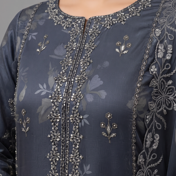 Midnight Elegance Embroidered Luxury 3-Piece Suit