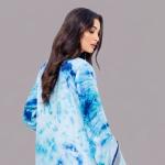 Lavender Haze Raw Silk Tunic with Geometric Silver Embellishments