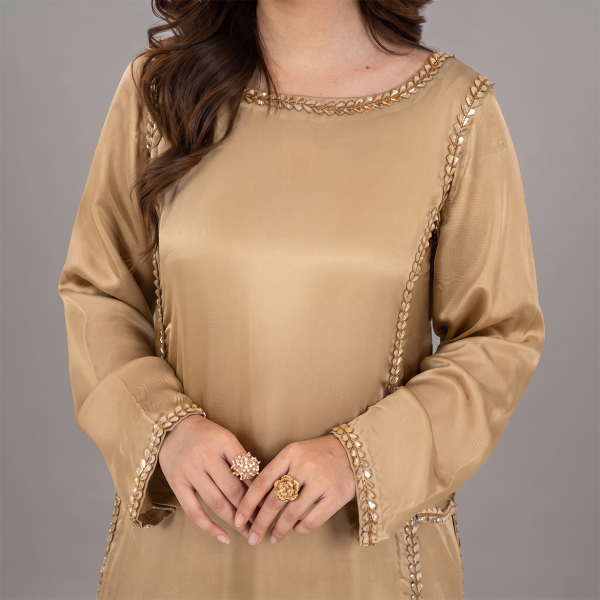 Golden Sand Elegance Straight Suit