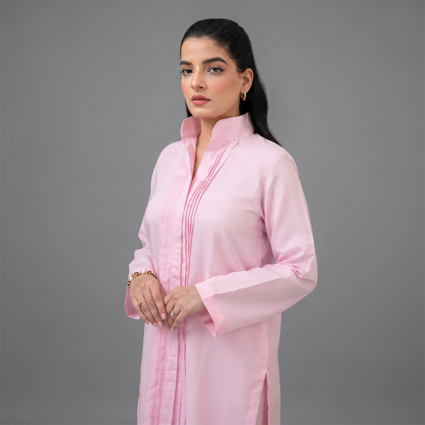 Blush Elegance Solid 2-Piece Co-Ord Set