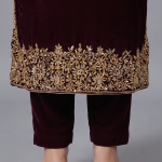 Imperial Wine Embroidered 3-Piece Suit