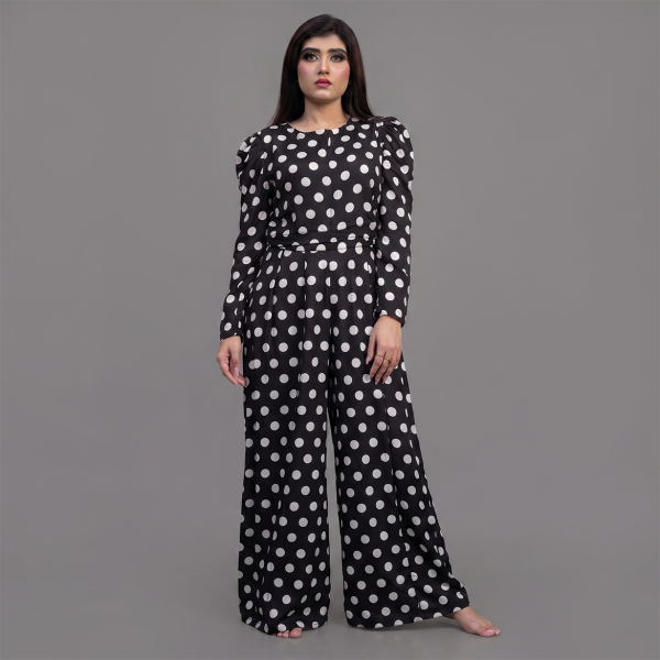 Black Polka Dot Jumpsuit