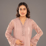 Blush Radiance Embellished Chiffon Maxi