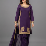 Royal Amethyst Embroidered 3-Piece Suit