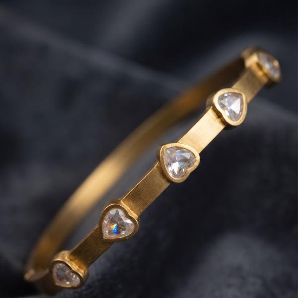Orenoor Heart Diamond Bangle