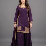 Royal Amethyst Embroidered 3-Piece Suit