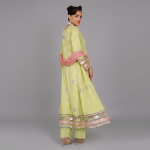 Lime Green Floral Embroidered Coordinate Set