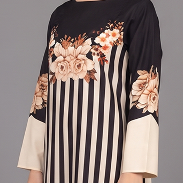 Bloom Striped Printed 3-Piece Suit