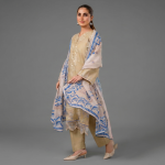 Beige Embroidered Lawn Co-ord Set