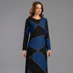 Geometric Midnight Harlequin Patchwork Maxi Gown