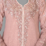 Manahil Embroidered Dusty Rose  Festive Anarkali Set