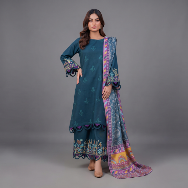 Twilight Teal Elegance 3-Piece Suit