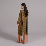 Onyx Geometric Panel Frock with Contrast Wide-Leg Pants