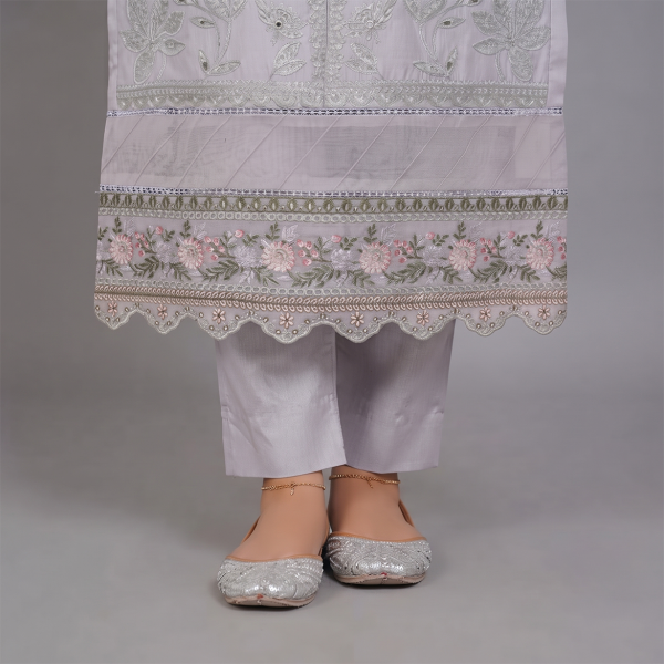 Misty Lilac Floral Embroidered 3-Piece Suit
