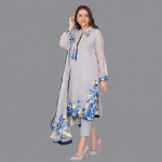 The Dove Grey Flora Organza Suit