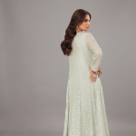 Mint Green Embellished Front-Open Long Suit