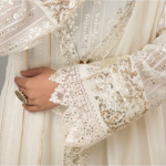 Ethereal Ivory Embroidered Chiffon Formal Gown