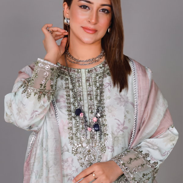 Blush Whisper Embroidered Luxury Lawn Suit