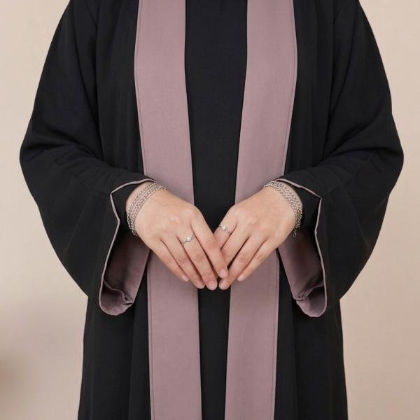 Two-Tone Piping Abaya