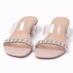 Transparent Block Heels for Womens