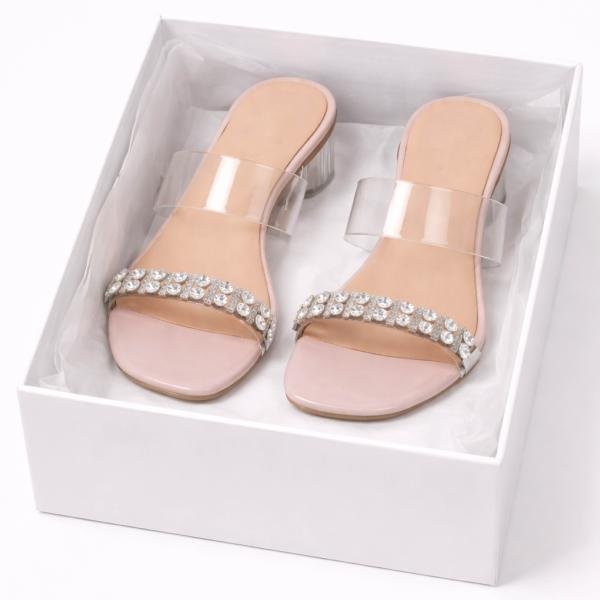 Transparent Block Heels for Womens
