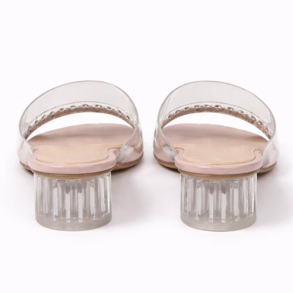 Transparent Block Heels for Womens