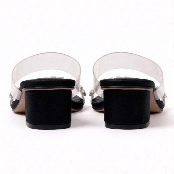 Transparent Block Heels Sandals for Womens